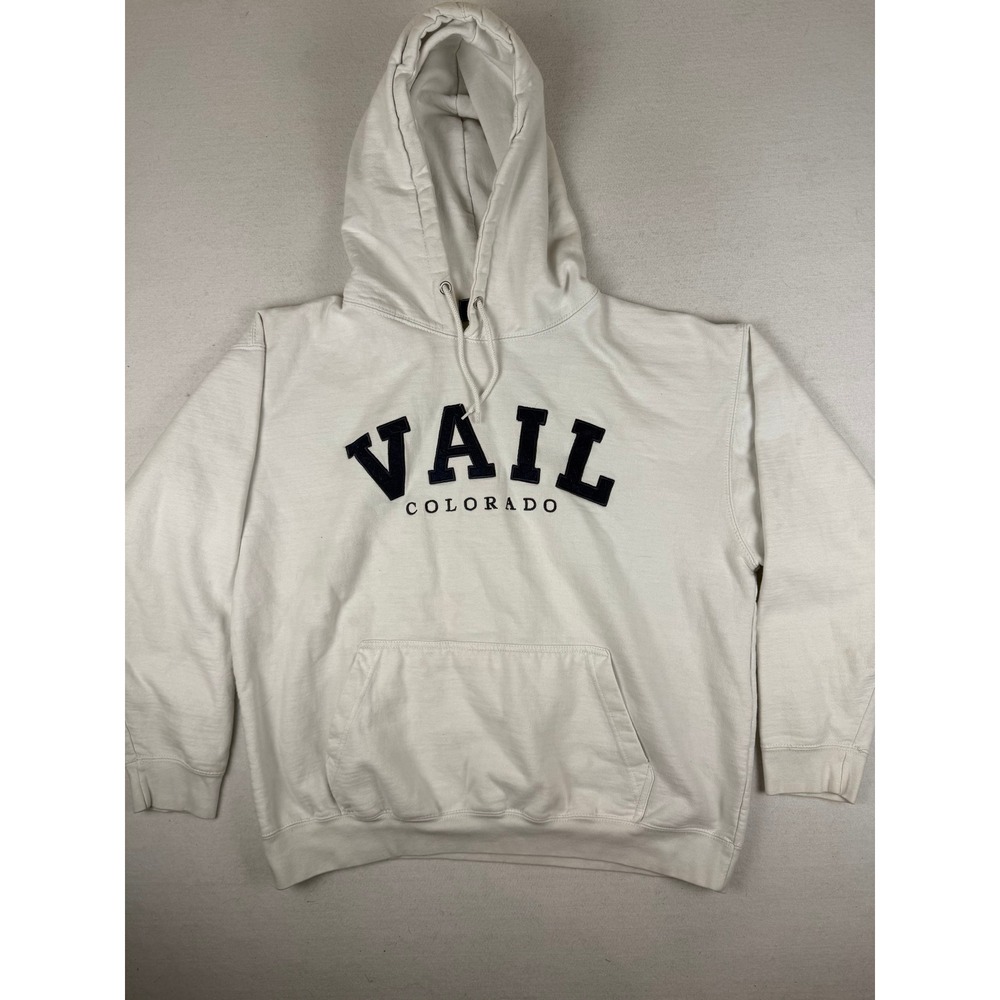 Ocean Beach Sportswear Vail Colorado Hoodie Sweatshirt White Mens XL
